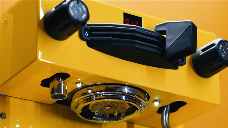 La Marzocco Linea Mini R — paddle, timer en zetgroep